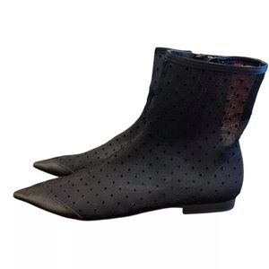 Zara Black Polka Dot Ankle Boots